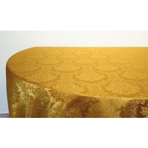   Arany színű jacquard mintás damaszt körabrosz kölcsönzés luxus minőségben-ultimate damask collection