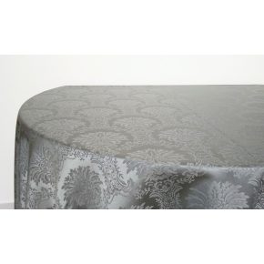   Ezüstszürke színű jacquard mintás damaszt körabrosz kölcsönzés luxus minőségben-ultimate damask collection