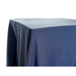 Sötétkék színű lenvászon táblaabrosz bérlése