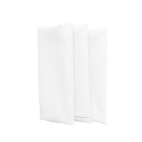   Fehér színű matt műszálas textil szalvéta kölcsönzés