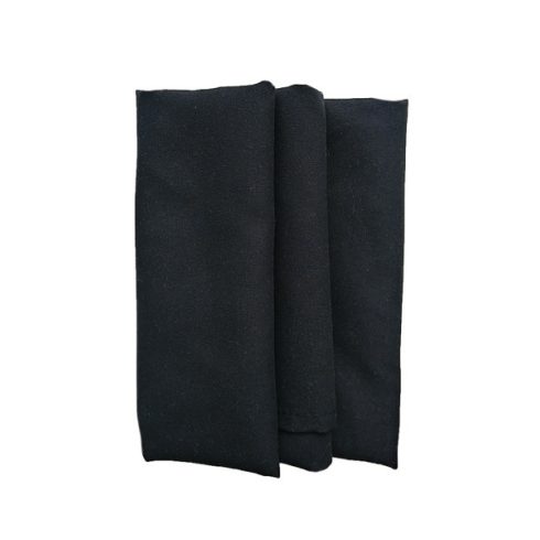 Fekete színű matt műszálas textil szalvéta kölcsönzés