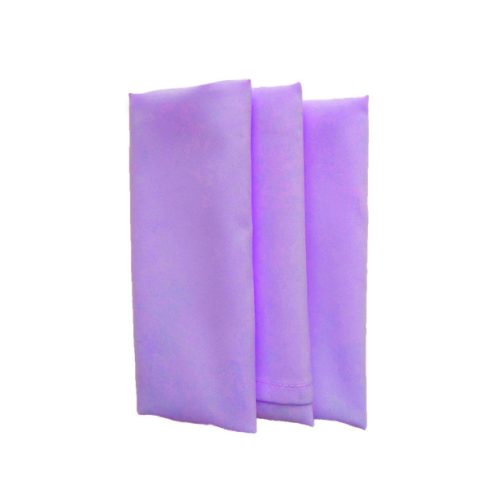Világos levendula lila színű matt műszálas textil szalvéta kölcsönzés