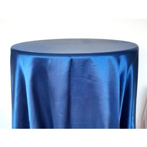 Business kék szatén körabrosz bérlése