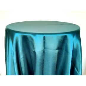 Kékeszöld színű szatén körabrosz bérlése