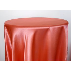 Korall színű szatén körabrosz bérlése