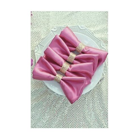 Szatén szalvéta bérlése rózsaszín színben