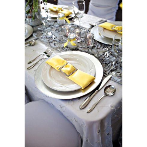 Szatén szalvéta bérlése sárga színben