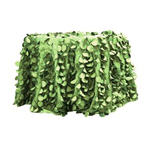 Zöld színű aplikált 3d szirmos körabrosz bérlése